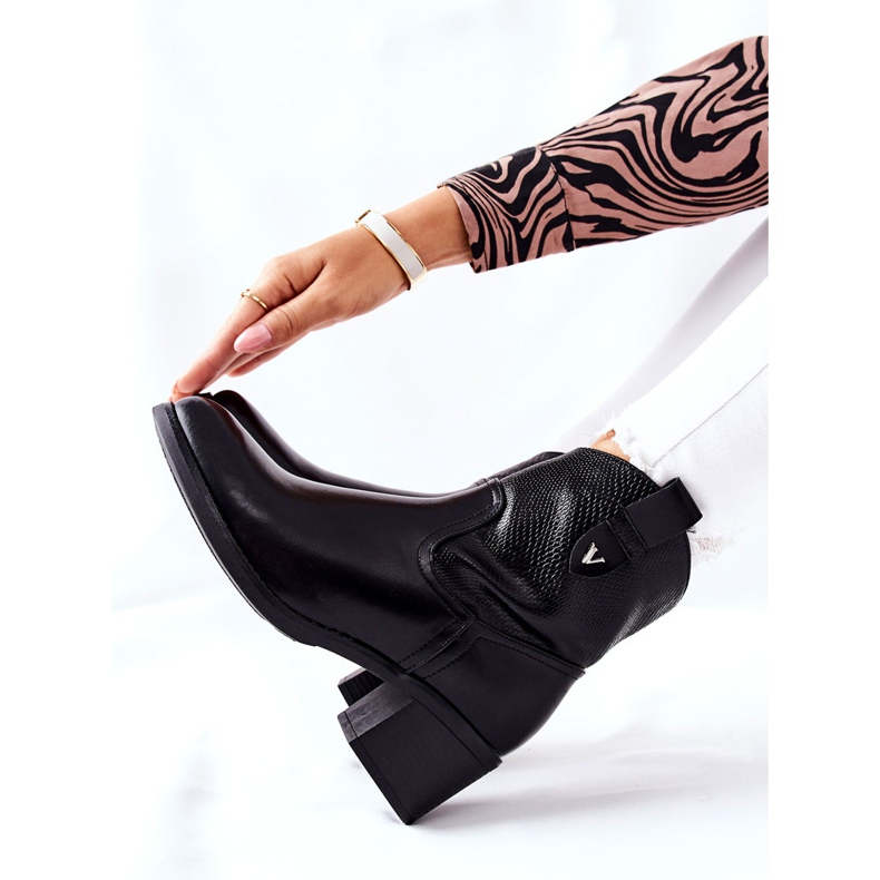 S.Barski Kvinnors Black Palile -isolerade stövlar svart 2