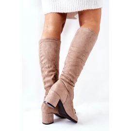 Vinceza Damskor på högklackig mocka Beige Newferry 1