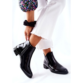 Plattlackerade varma stövlar Sergio Leone BT540 Svart 2