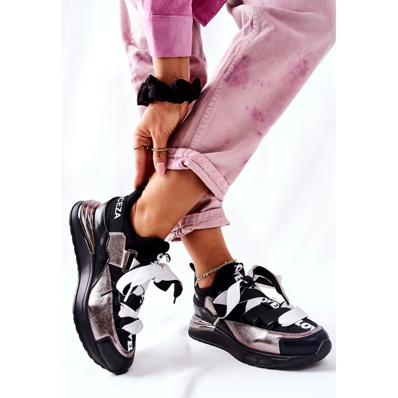 Vinceza Sportskor Sneakers Svart och Silver Dexla 2