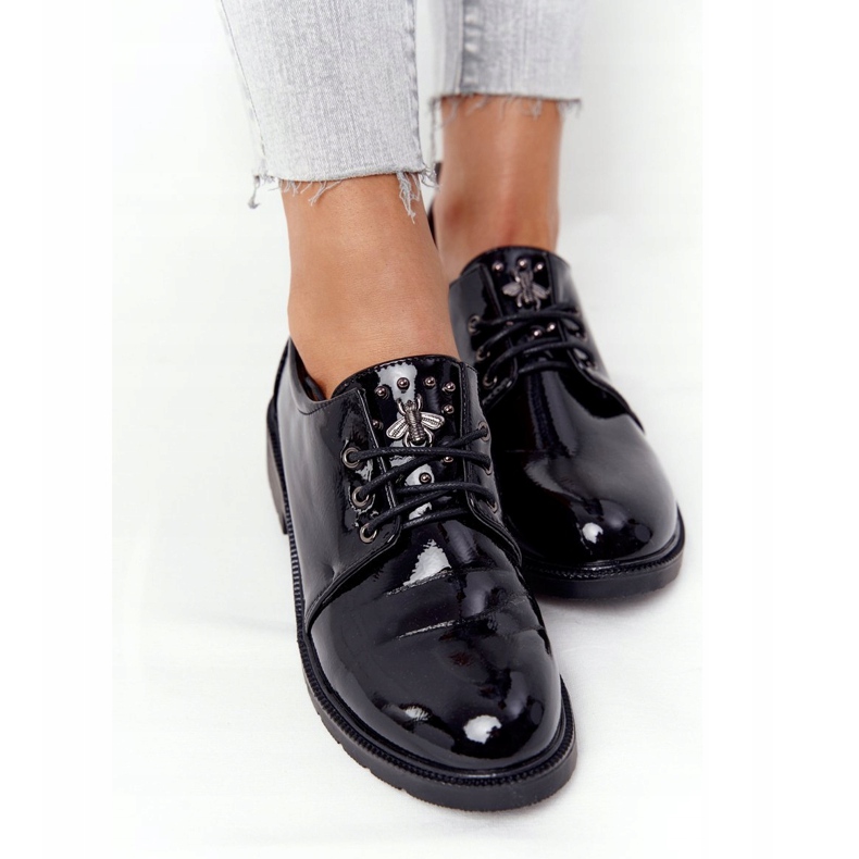 S.Barski Oxfords lackerade lackade skor för kvinnor S. Barski svart 2