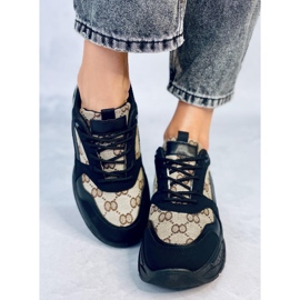 Isla Black Trainers beige svart 1