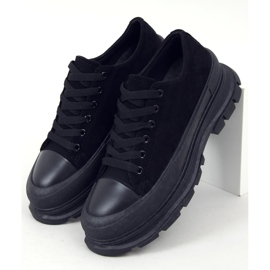 Lily Black sneakers med hög sula svart 1