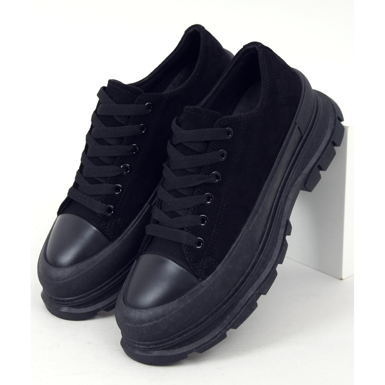 Lily Black sneakers med hög sula svart 1