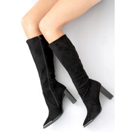 Clara -stövlar i svart mocka 2