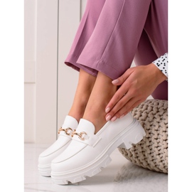 Diamantique Eco Leather Loafers vit 2