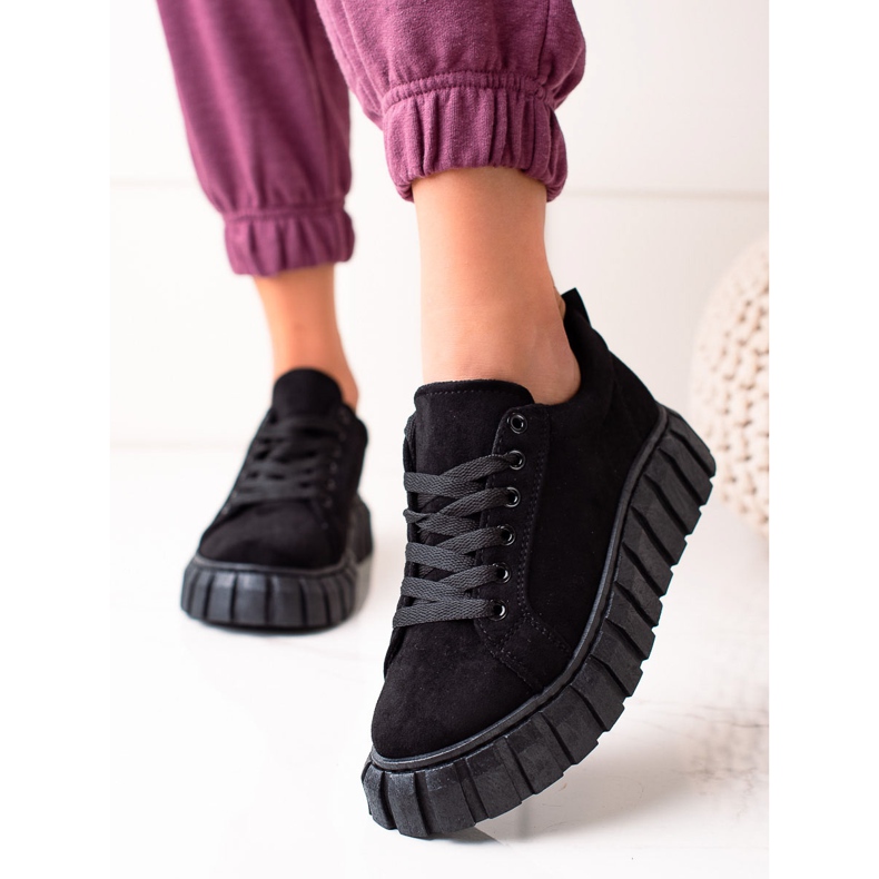 Sweet Shoes Mockaskor på plattformen svart 2