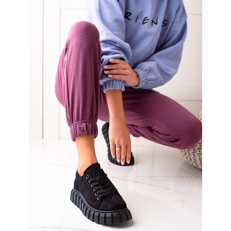 Sweet Shoes Mockaskor på plattformen svart 1