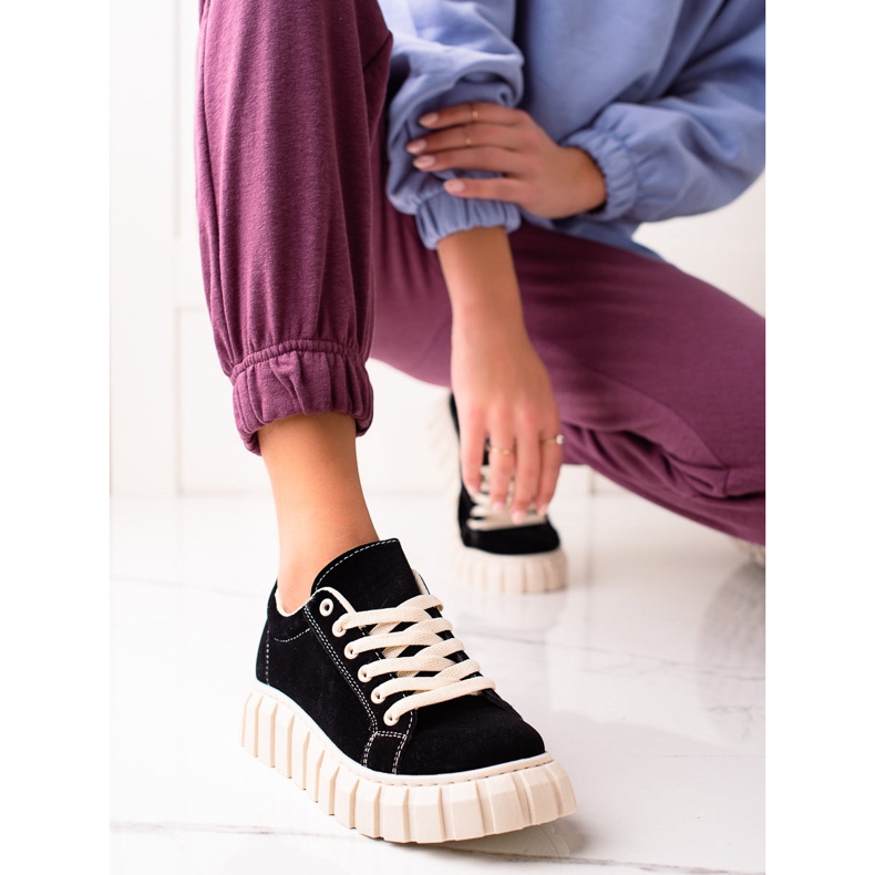 Sweet Shoes Mockaskor på plattformen svart 1