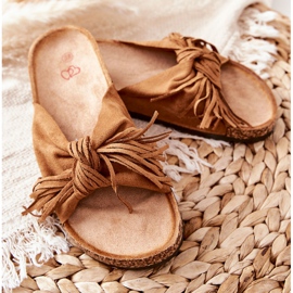 FW1 Camel Taryne Cork Sole flip-flops brun 2