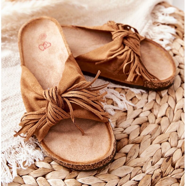 FW1 Camel Taryne Cork Sole flip-flops brun 2