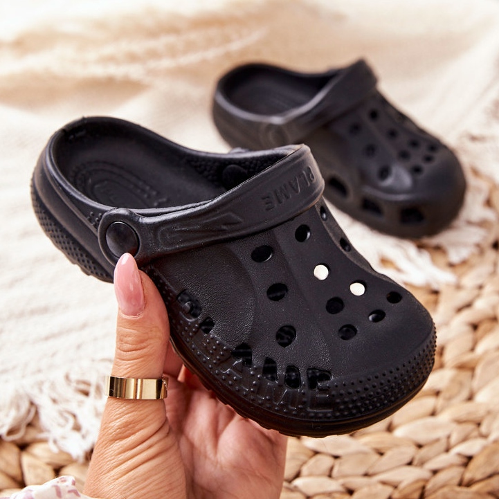 Flameshoes Barnens Svarta Kroks -tofflor 2