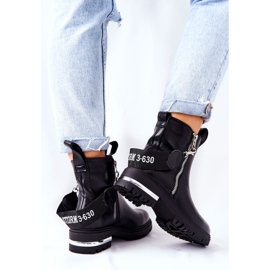 PS1 Svarta Cortona stövlar i läder med dragkedja 2