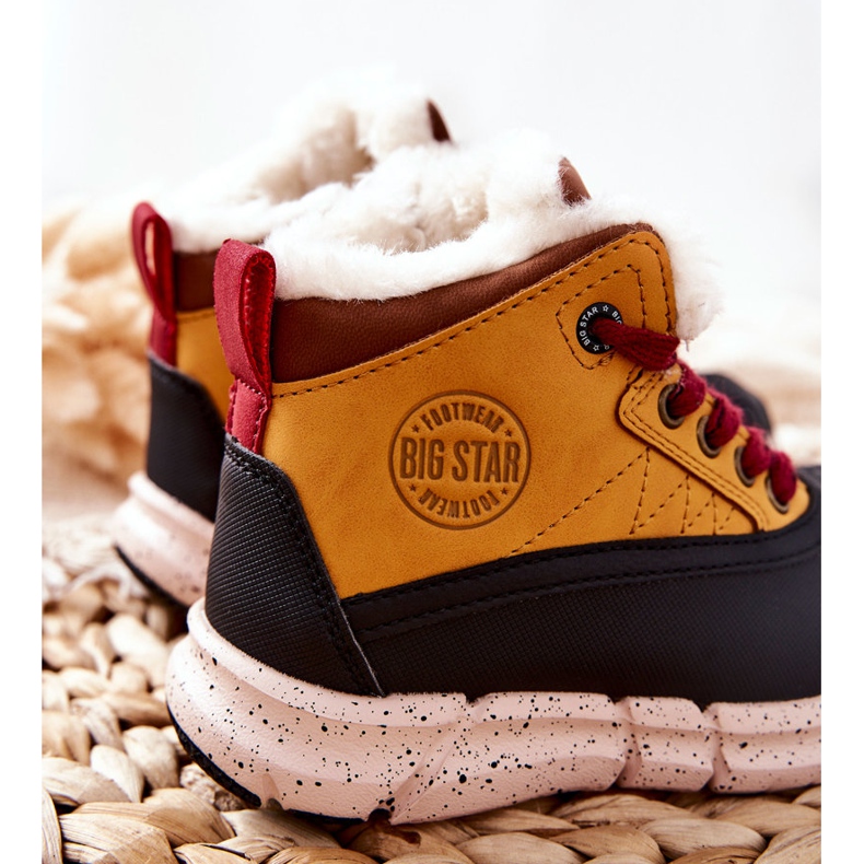 Barns varma stövlar Big Star II374072 Camel brun svart orange 2