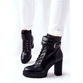 POTOCKI Stövlar på en hög stolpe Svart bunden Fasha 1