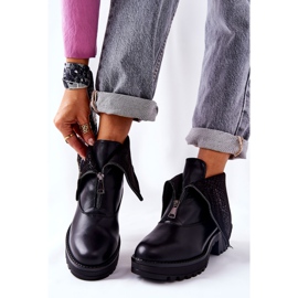 Vinceza Läderstövlar på högklackad svart Challonte 1