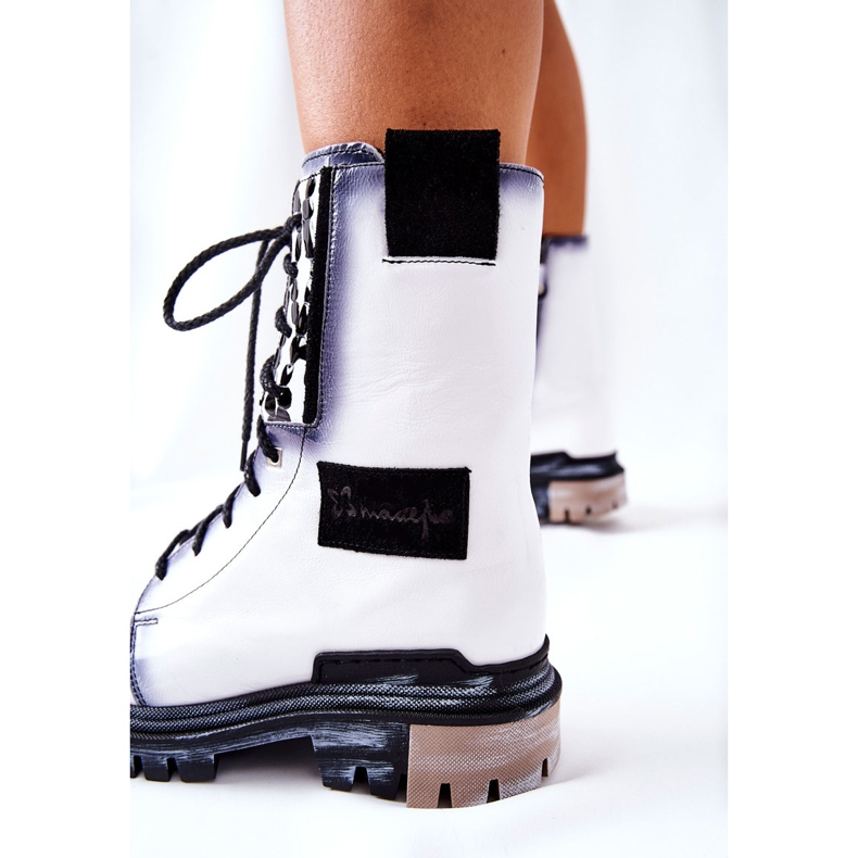 Läderstövlar Varma stövlar Maciejka Vit 05113-11 svart 1