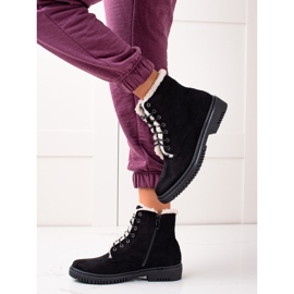 TRENDI Stövlar Fångare Med Päls På Övre svart 1