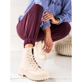 Bestelle Klassiska Beige Traper stövlar 1