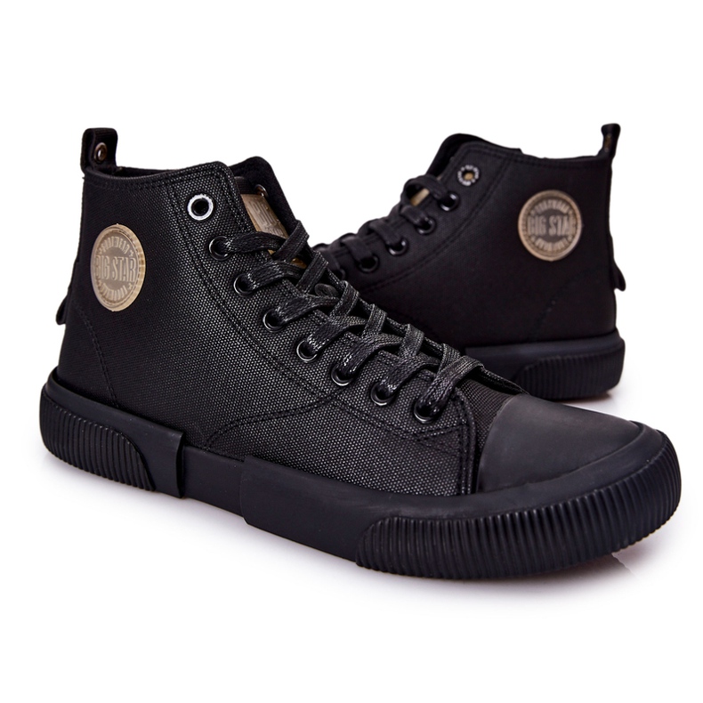 Mäns höga sneakers Big Star II174023 Svart 1
