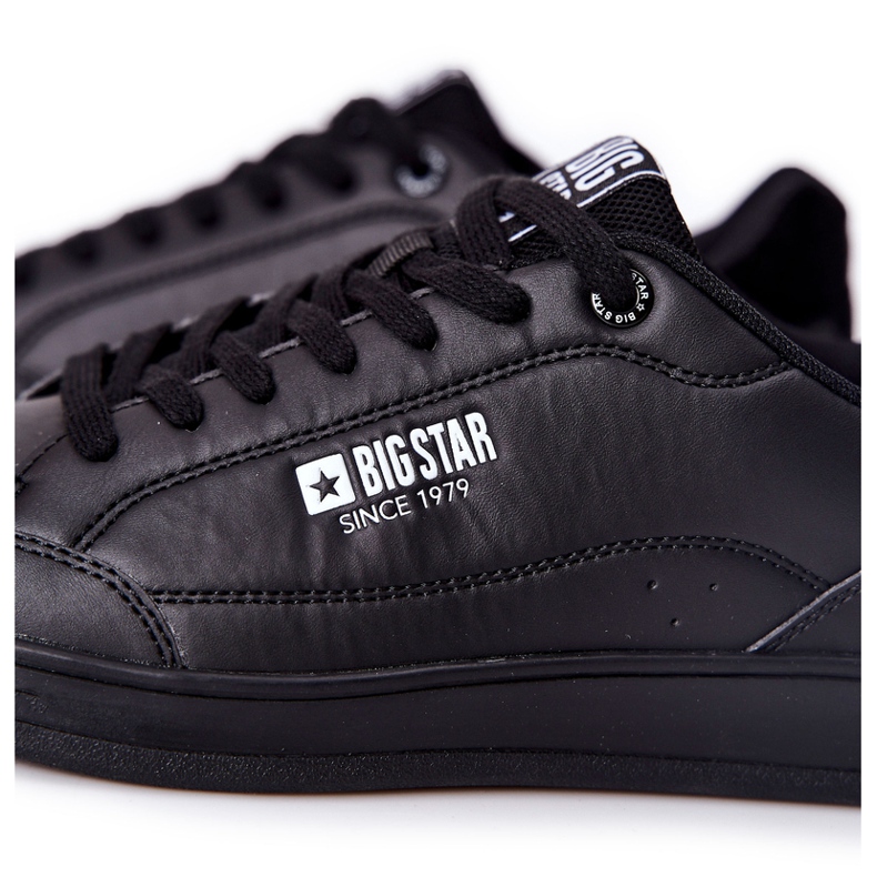 Memory Foam Big Star II174169 Black Leather Sneakers svart 1