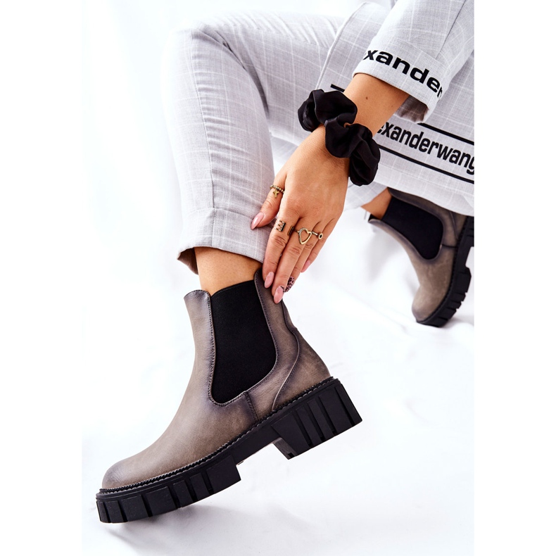 Stövlar Arbetare Warm Trapers Sergio Leone TR761 Grå 2