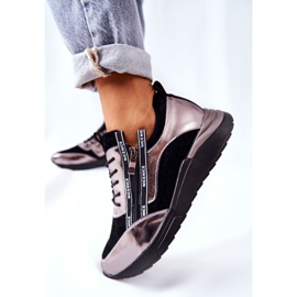 POTOCKI Läder Sportskor Sneakers Svart Silver Minor silver- 1