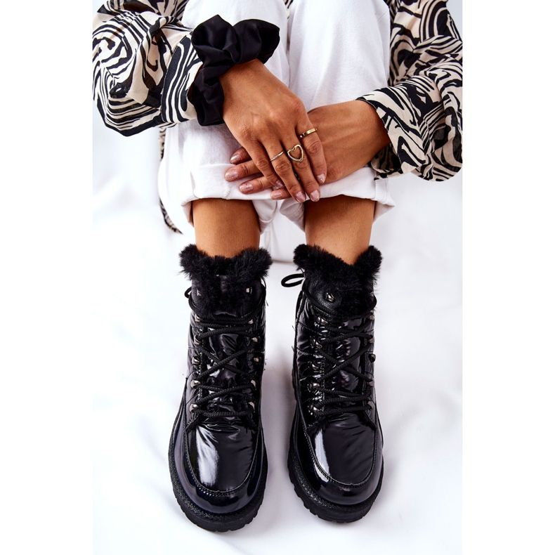 POTOCKI Höga pälsisolerade snöskor Svart Sneezy 2