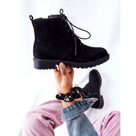 PH1 Klassiska svarta Melome knutna stövlar 1