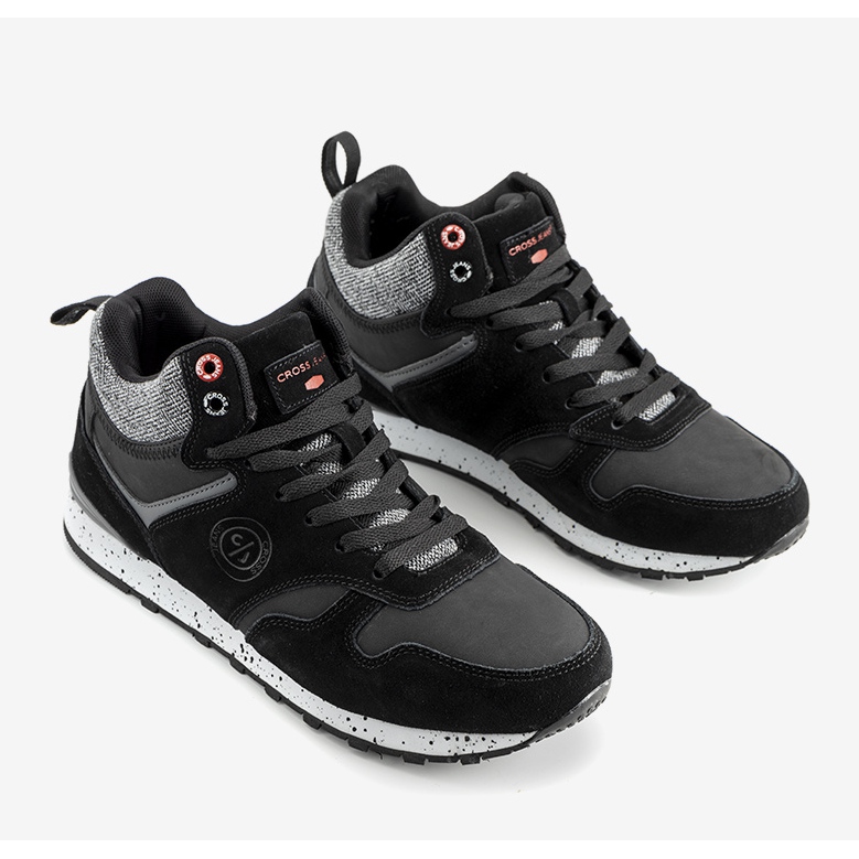 Svarta sneakers för män Cross Jeans Merle grå 1