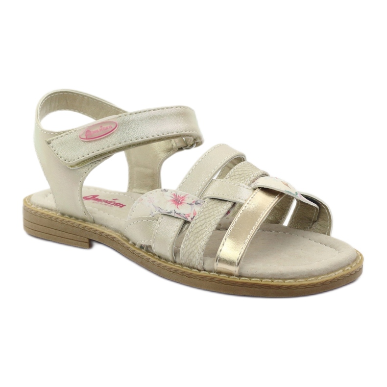 American Club Amerikanska sandaler gladiatori beige gyllene 1