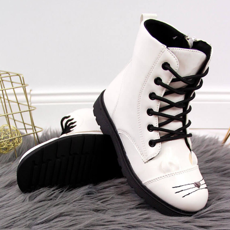 Vita stövlar för tjejer isolerade Jr EVE319B 1