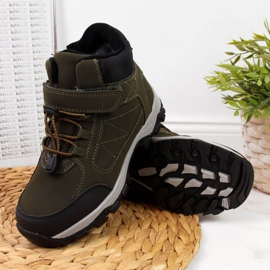 Isolerade vandringsskor Jr EVE321C khaki vit grön 1