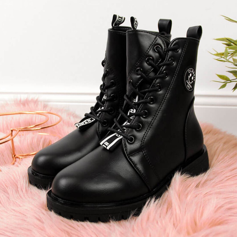 Stövlar isolerade asymmetriska Jr EVE322A svart vit 1