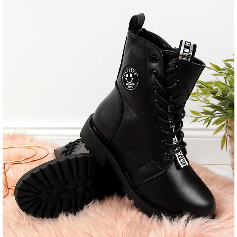 Stövlar isolerade asymmetriska Jr EVE322A svart vit 2