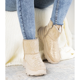 Crescent beige snöskor för damer 1