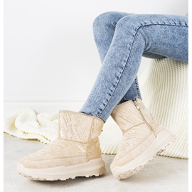 Crescent beige snöskor för damer 2