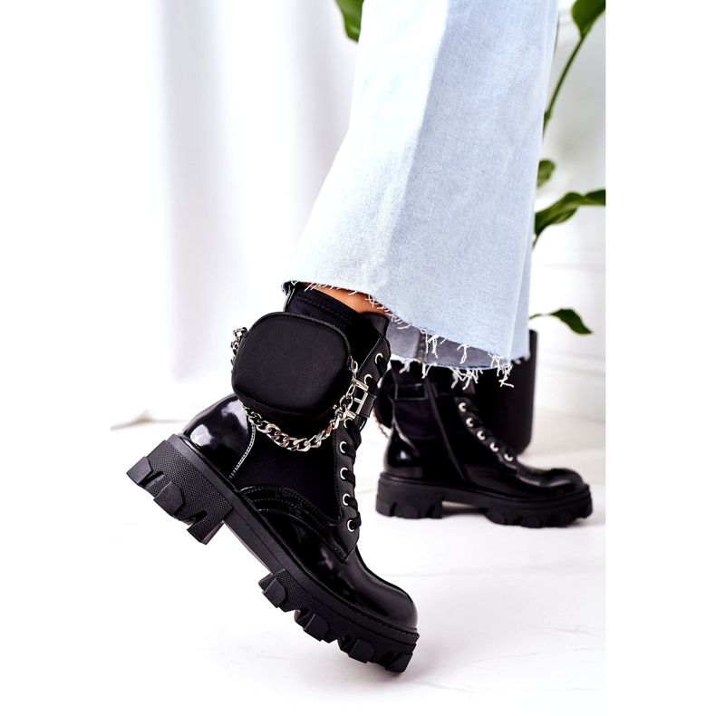 Kvinnors isolerade arbetare med njurar och kedja svart 4