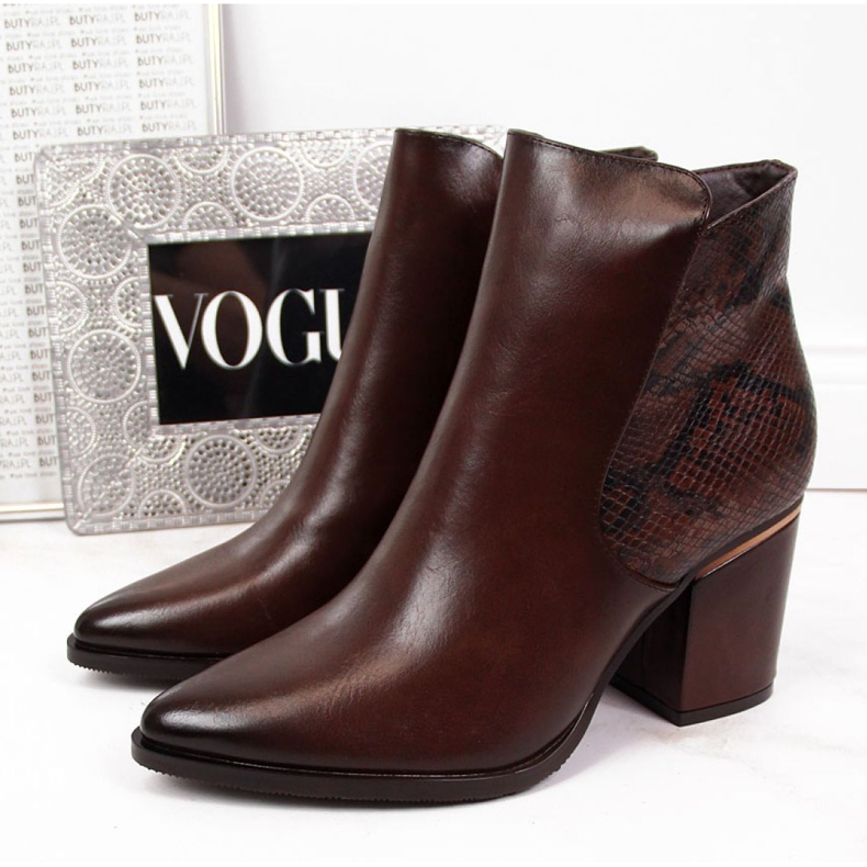 Stövlar isolerade ormskinn Potocki W WOL31B brun 1