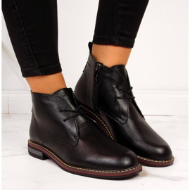 Läderisolerade stövlar T.Sokolski W SCA141 svart vit 2