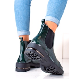 Lackade stövlar Łuska Sergio Leone TR746 Grön 1