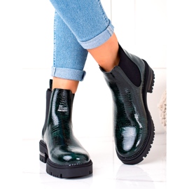 Lackade stövlar Łuska Sergio Leone TR746 Grön 2