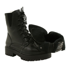 Stövlar Läder Sergio Leone TR756 Laced Black svart 4