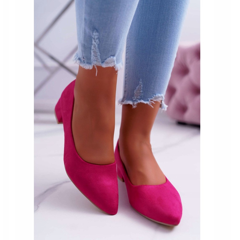PS1 Klassiska dampumps mocka Fuchsia Rheya rosa 3