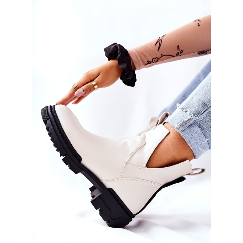 POTOCKI Vita Corano stövlar med dragkedja 2