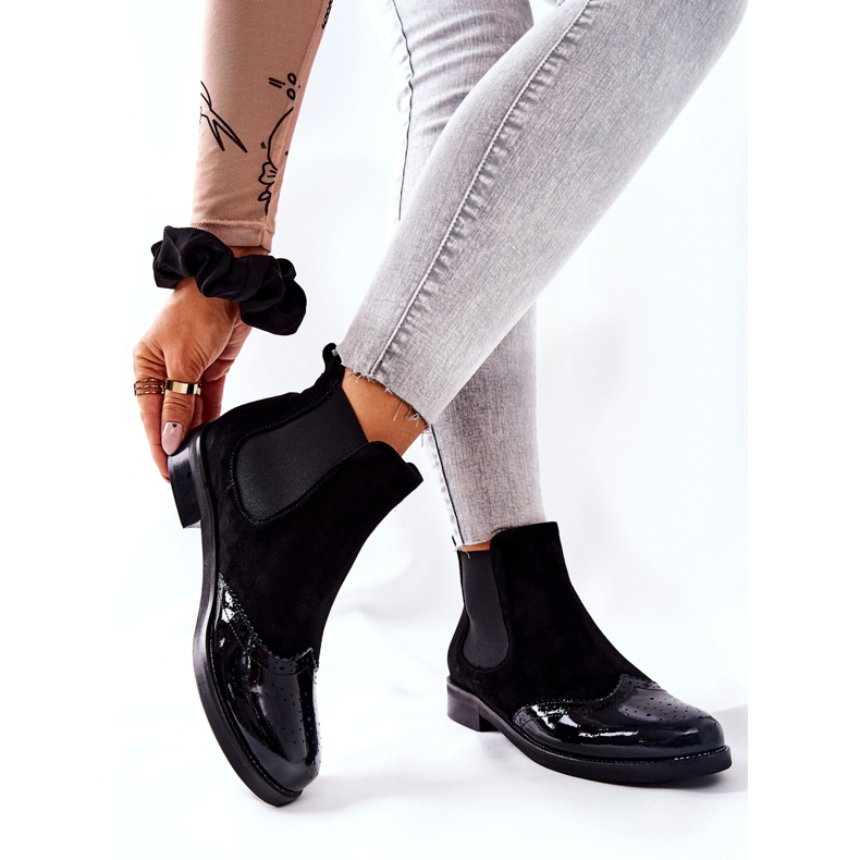 Läder Slip-On stövlar Laura Messi Svart 2096 2