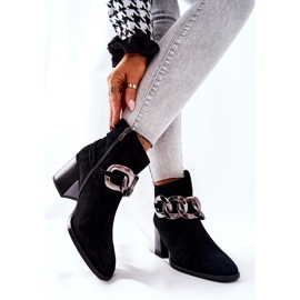 Läderstövlar med kedja Laura Messi Svart 2345 2