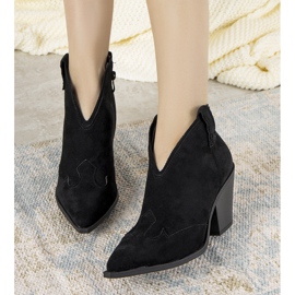 Svarta fanette cowboystövlar för kvinnor 1