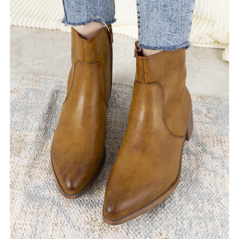 Kamel stövlar för kvinnor, Hortense cowboy stövlar brun 1