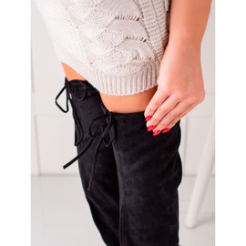 Seastar Stövlar med hög mockalår svart 1